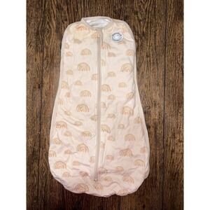 Dreamland baby weighted sleepsack watercolor rainbow